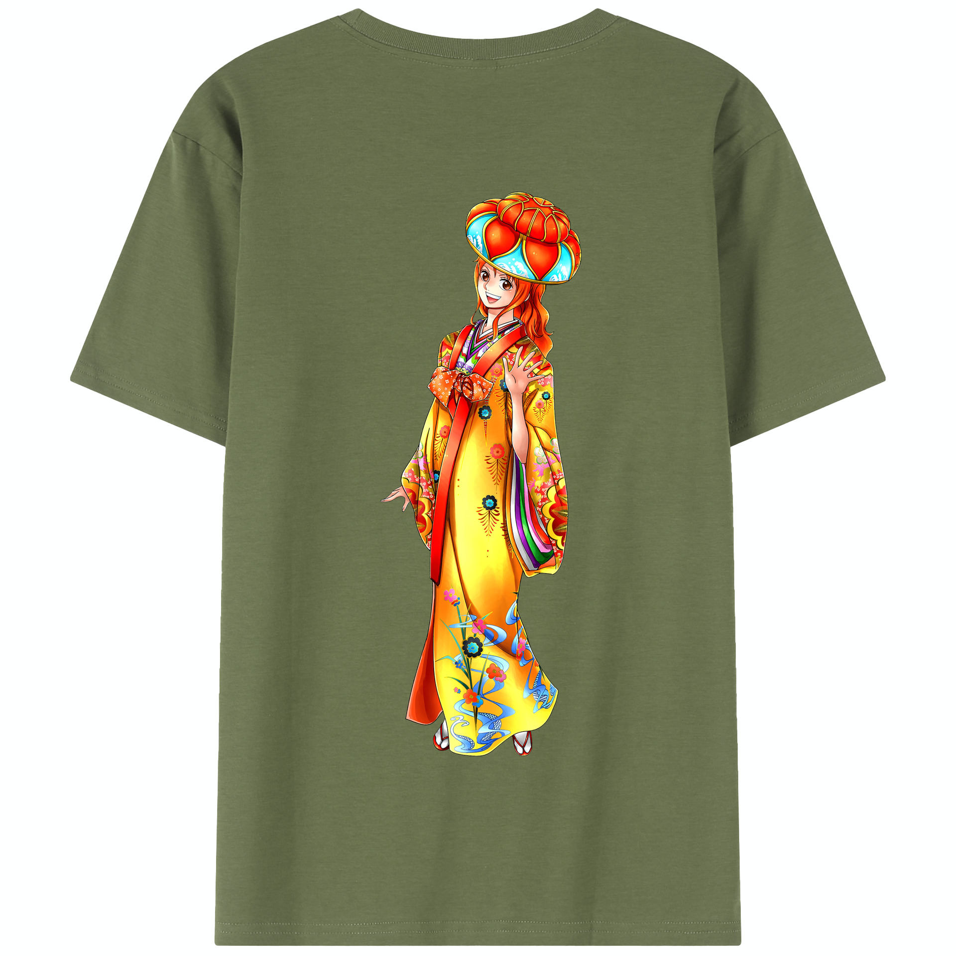 ワンピース ナミ ONE PIECE Nami 綿100％半袖Tシャツ（背面プリント）